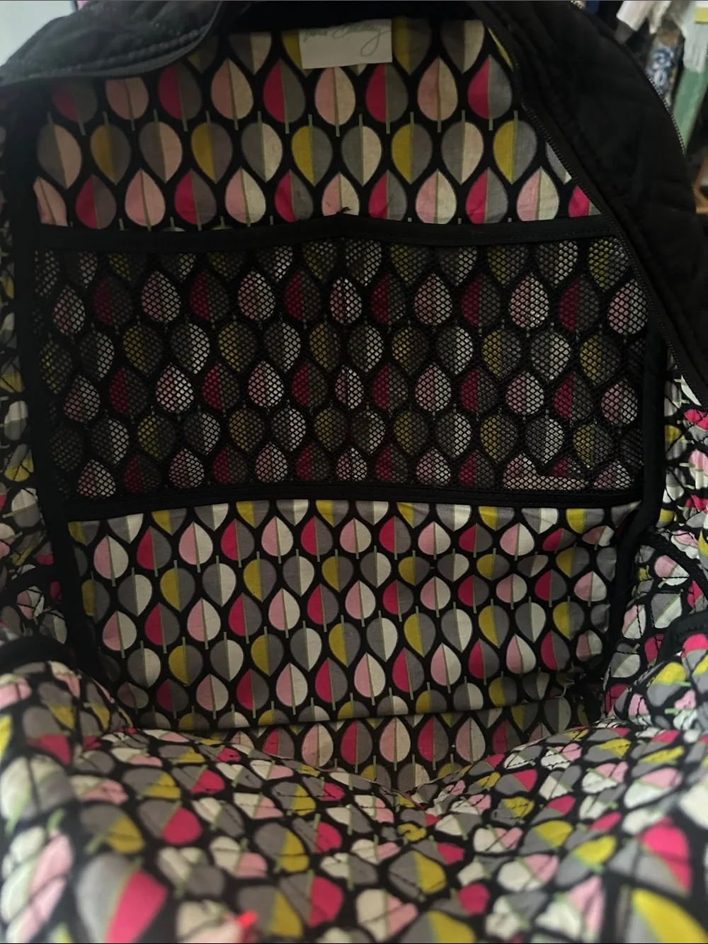 SUPER SOFT Vera Bradley Black Quilted Backpack lots of deep pockets